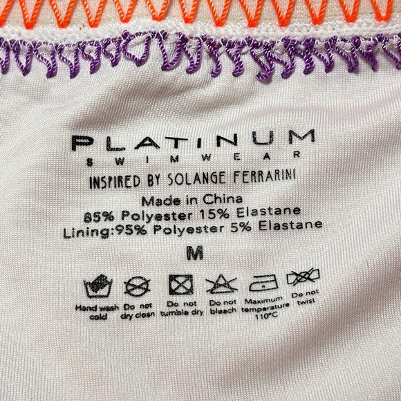 PilyQ PQ Teaberry Crochet Trim Scoop Swim Bikini Bottom Size M NWT - Picture 9 of 10